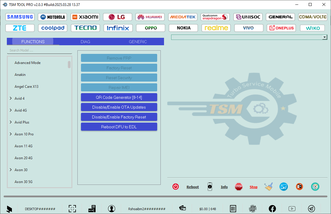 Tsm turbo service mobile tool
