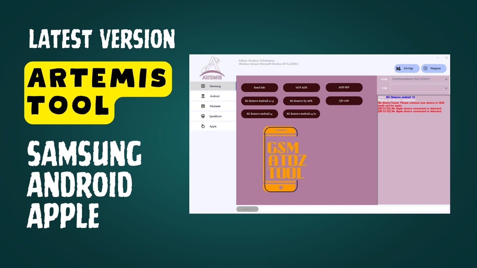 Artemis tool samsung android apple unlocking Artemis tool samsung android apple unlocking