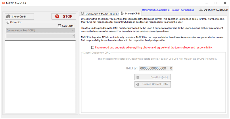 Micpid tool Micpid tool
