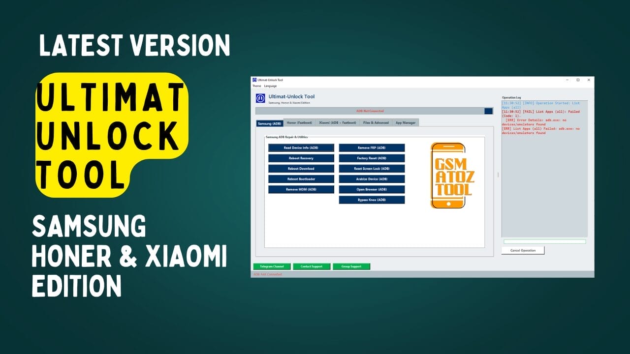 Ultimat-unlock tool samsung honer & xiaomi edition Ultimat-unlock tool samsung honer & xiaomi edition
