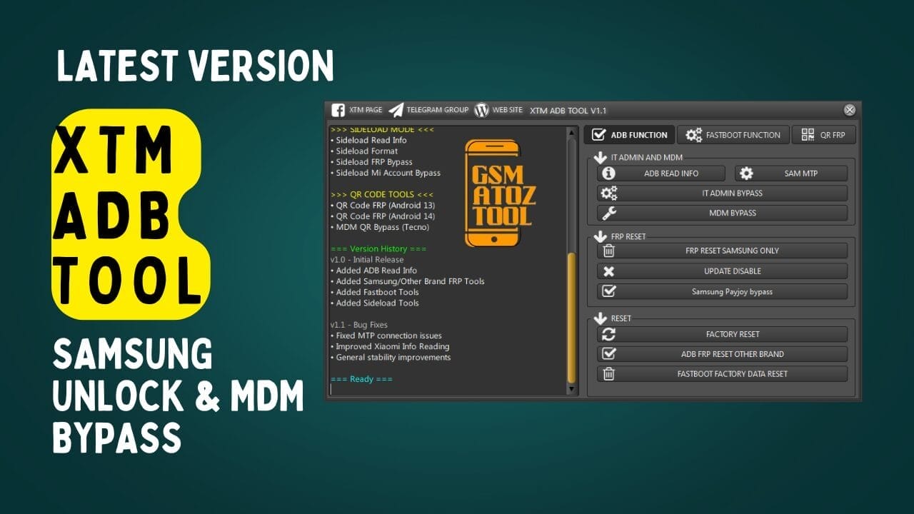 Xtm adb tool samsung unlock & mdm bypass Xtm adb tool samsung unlock & mdm bypass