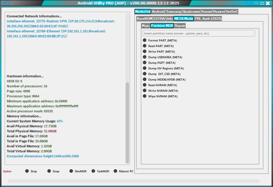 Android utility tool v200 rev (2) offline latest version unlock your device 6 Android utilities tool – full feature list for mtk adb fastboot samsung & mtp functions