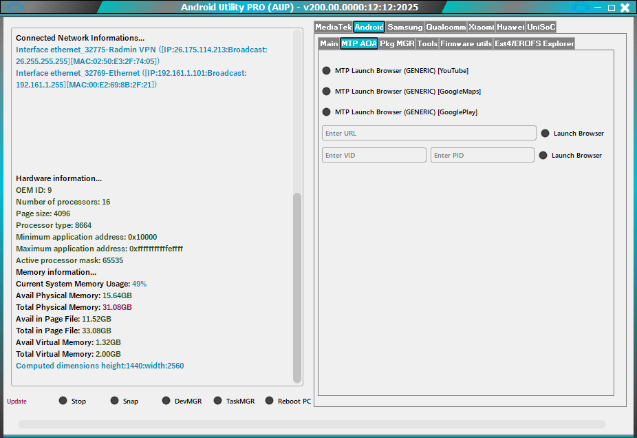 Android utility tool v200 rev (2) offline latest version unlock your device 10 Android utility tools latest features – bootrom meta fastboot adb samsung mtk functions