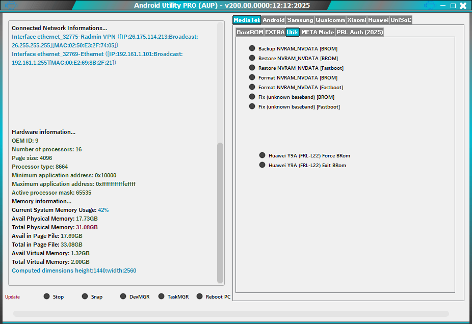 Android utility tool v200 latest version unlock your device 4 Android utility tools – full feature list for mtk samsung adb fastboot meta and repair functions