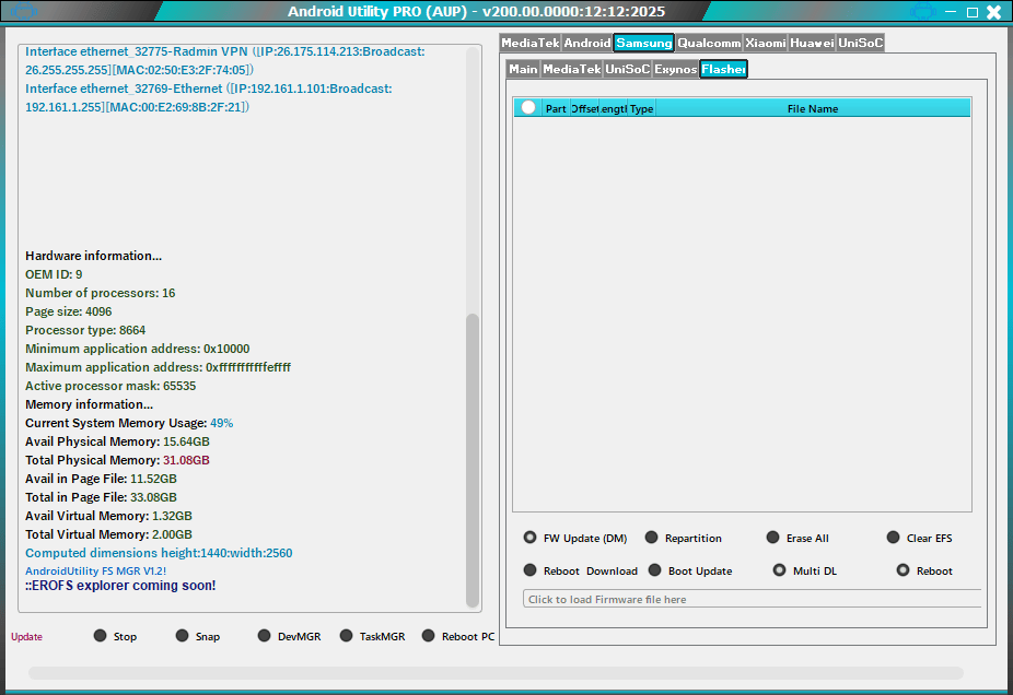 Android utility tool v200 latest version unlock your device 18 Android utility tool features list – samsung mtk, boot repair, rpmb, brom functions