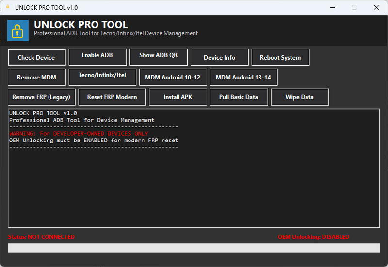 Unlock pro tool Unlock pro tool