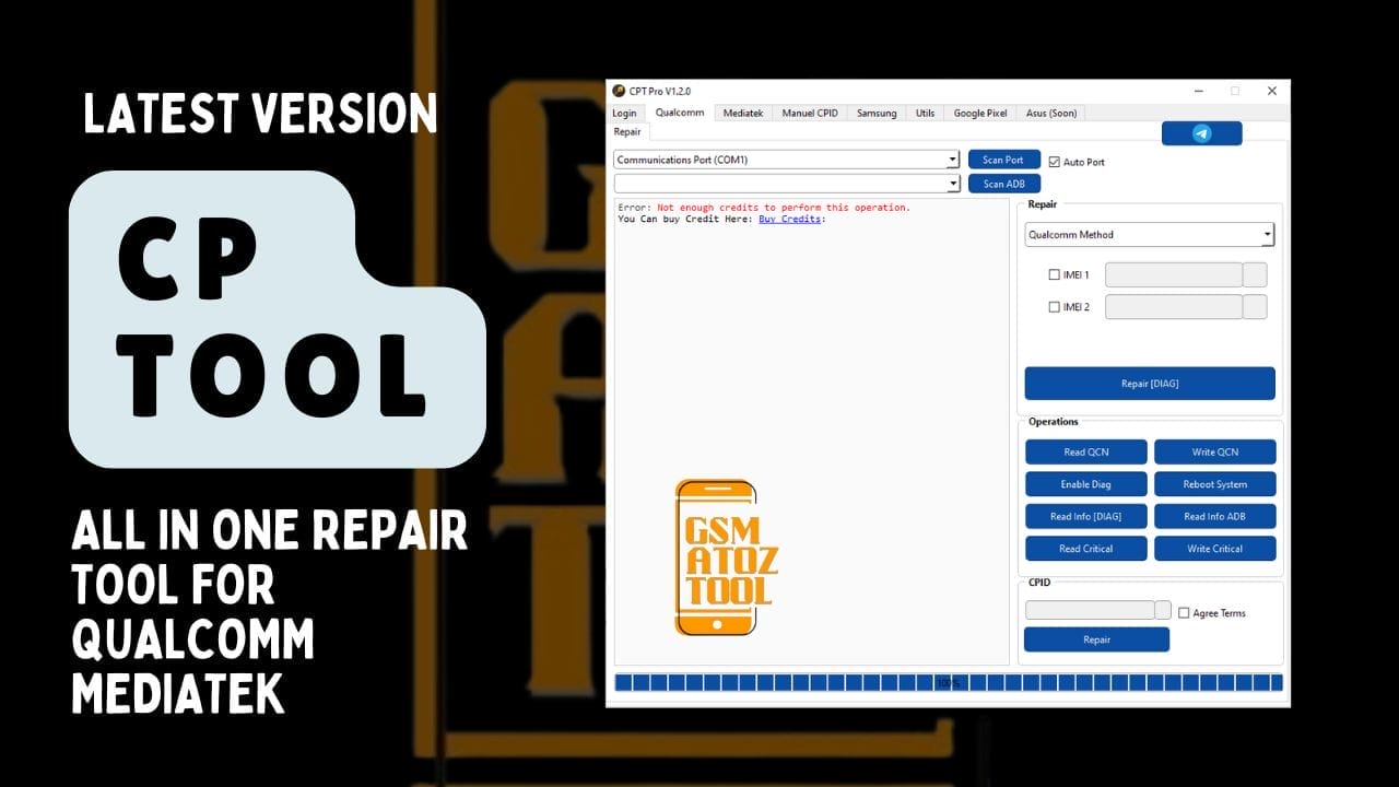 Cp tool all in one repair tool for qualcomm & mediatek Cp tool all in one repair tool for qualcomm & mediatek