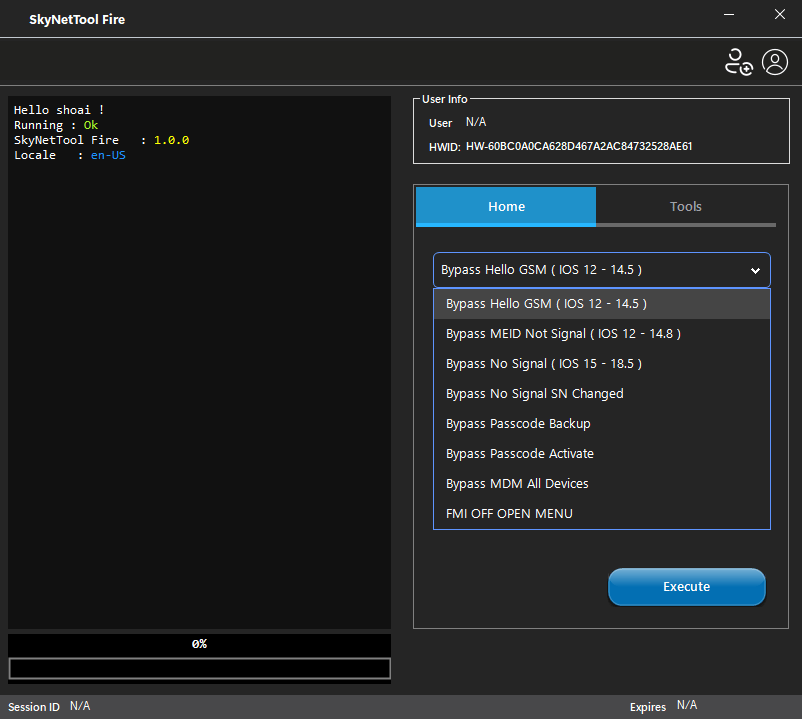 Bypass hello gsm feature on skynettool fire tool Bypass hello gsm feature on skynettool fire tool
