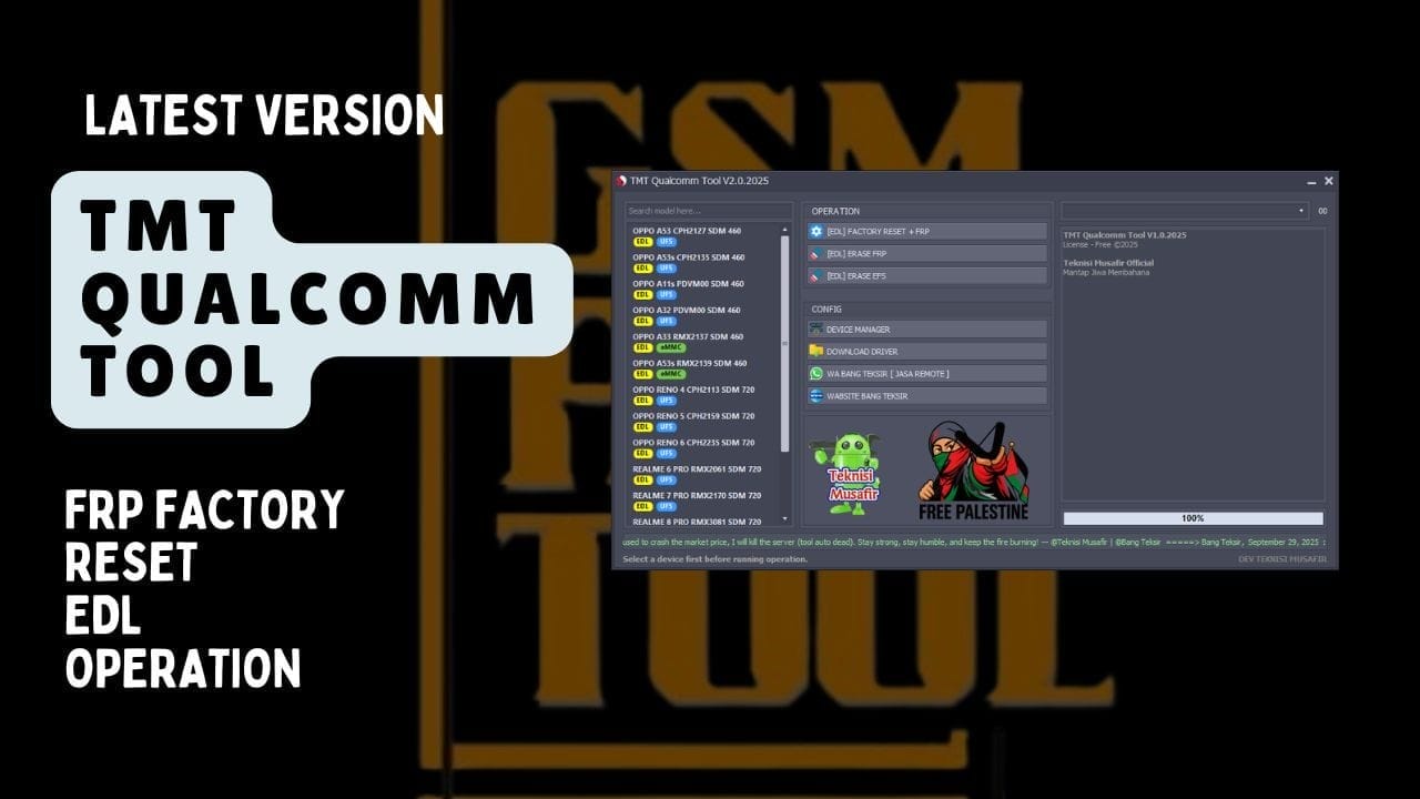 Tmt qualcomm tool frp factory reset & edl operation Tmt qualcomm tool frp factory reset & edl operation