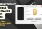Frpfile activator a12 plus tool interface showing iphone hello screen bypass and activation options on windows pc