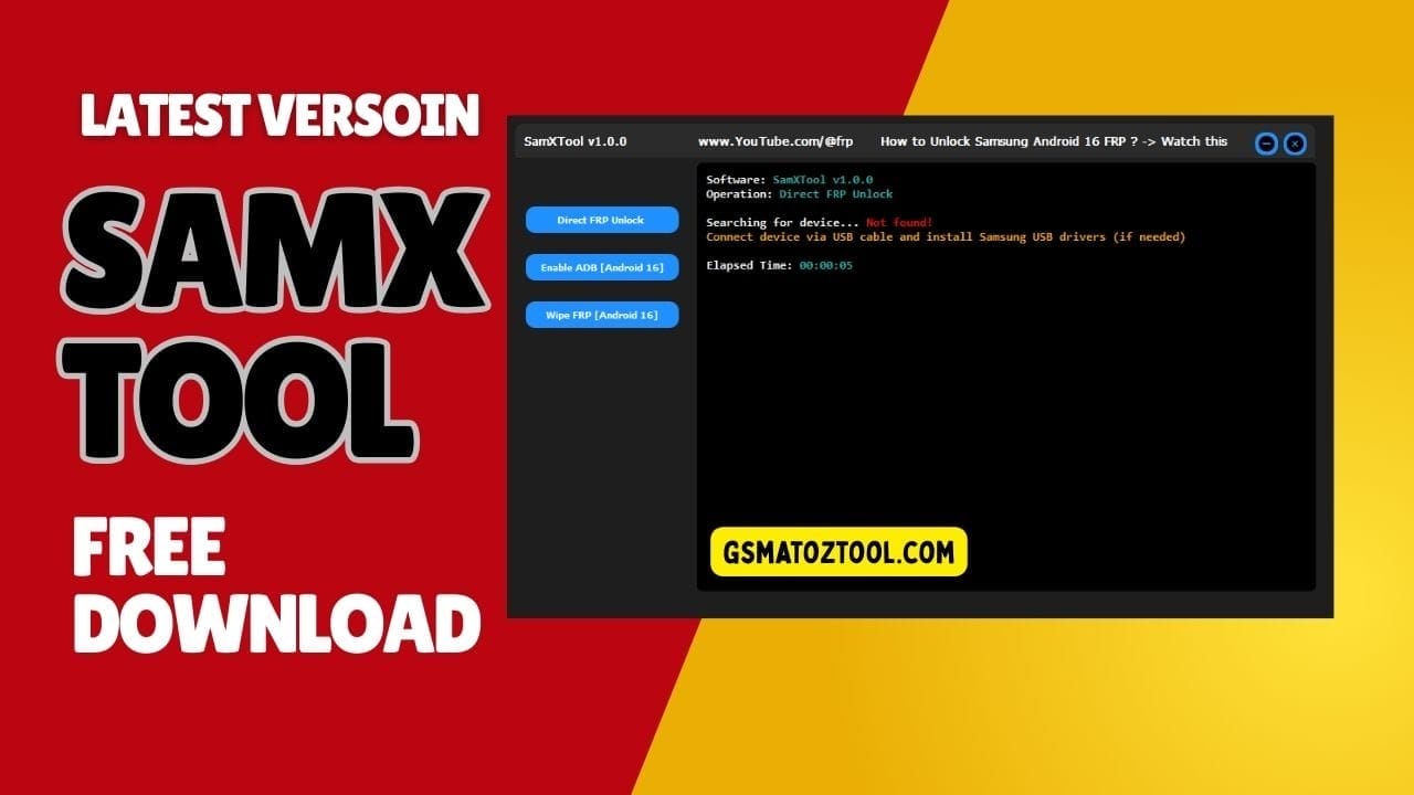Samxtool v1. 0 latest versoin free download 1 Samxtool latest version samsung frp unlock solution