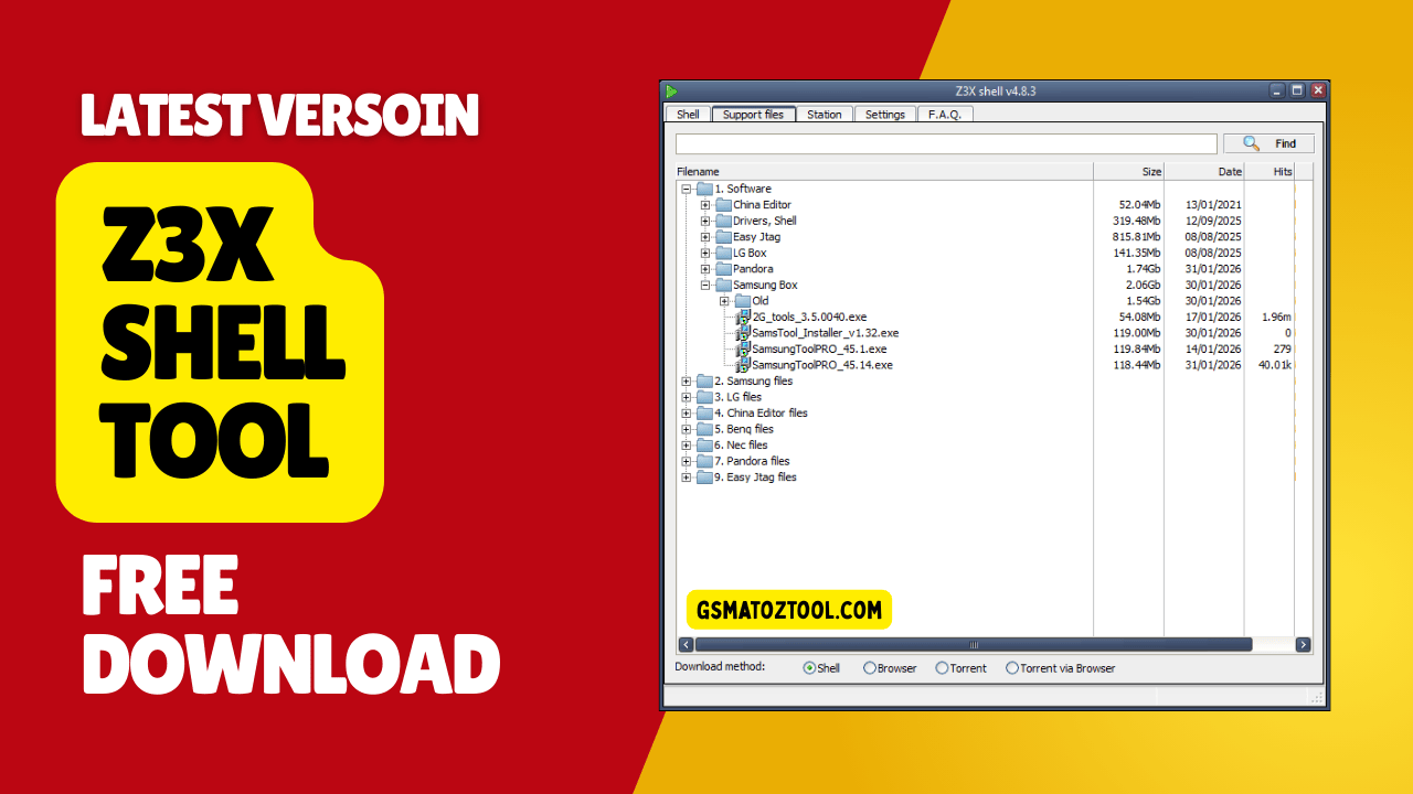 Z3x shell tool latest version dashboard for managing z3x box modules