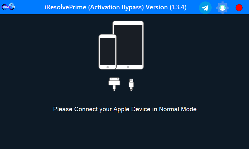 Iresolveprime bypass icloud activation lock remove activation screen in one click 2 Iresolveprime software interface used to bypass icloud activation lock and remove the activation screen on an iphone
