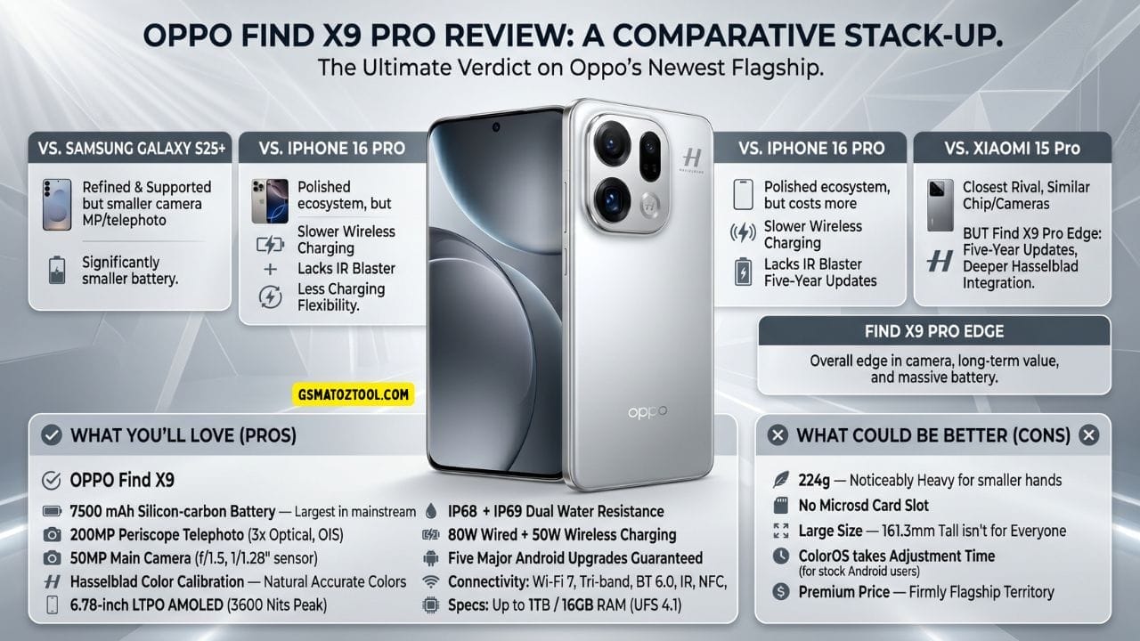 Oppo find x9 pro vs samsung s25 plus and iphone 16 pro comparison stack-up